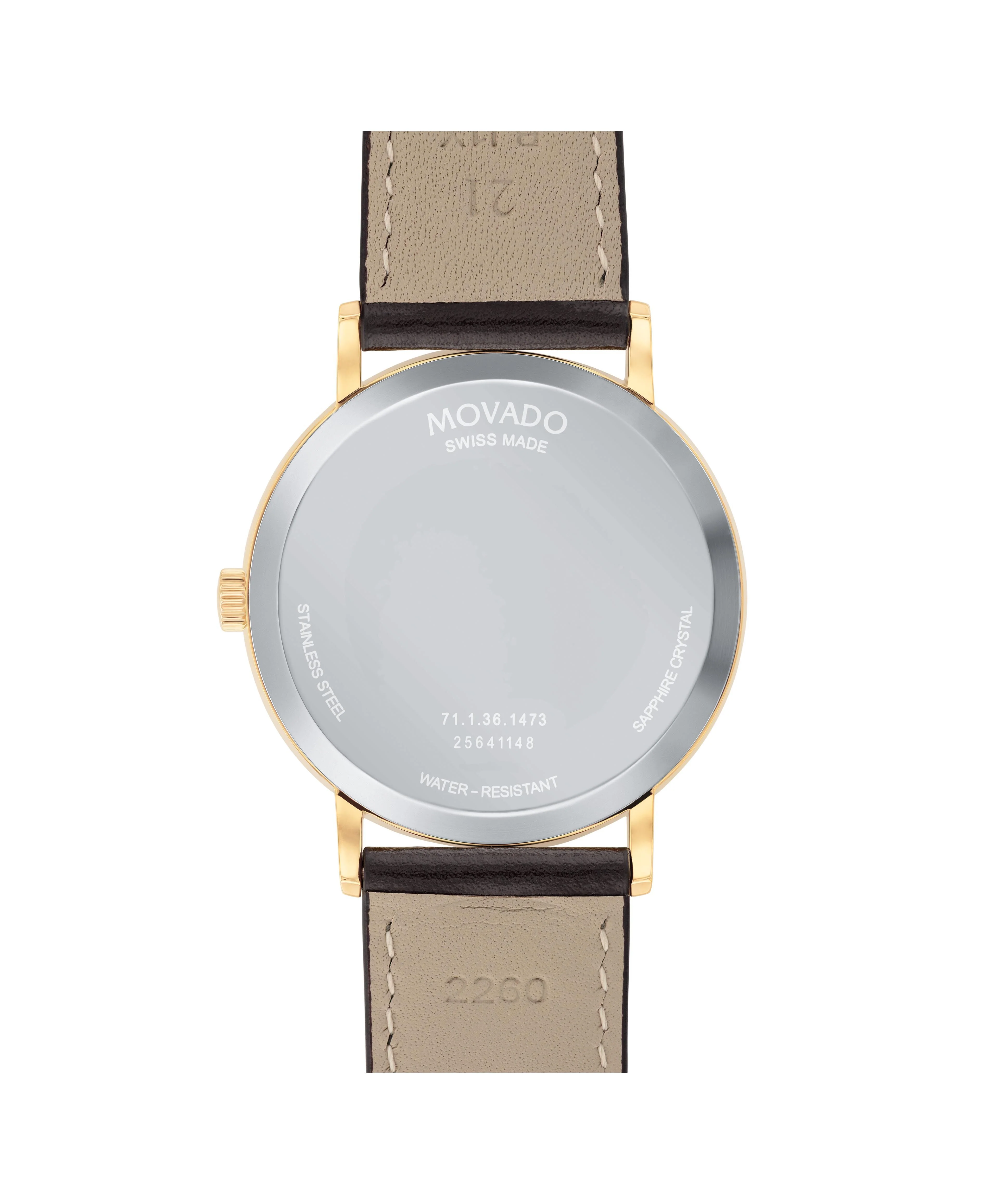 0607743 Reloj Movado Signature de hombre pulsera de cuero 40 mm - Image 2