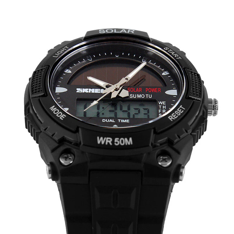 1049 Skmei reloj para caballero doble hora pulsera de caucho - Image 3