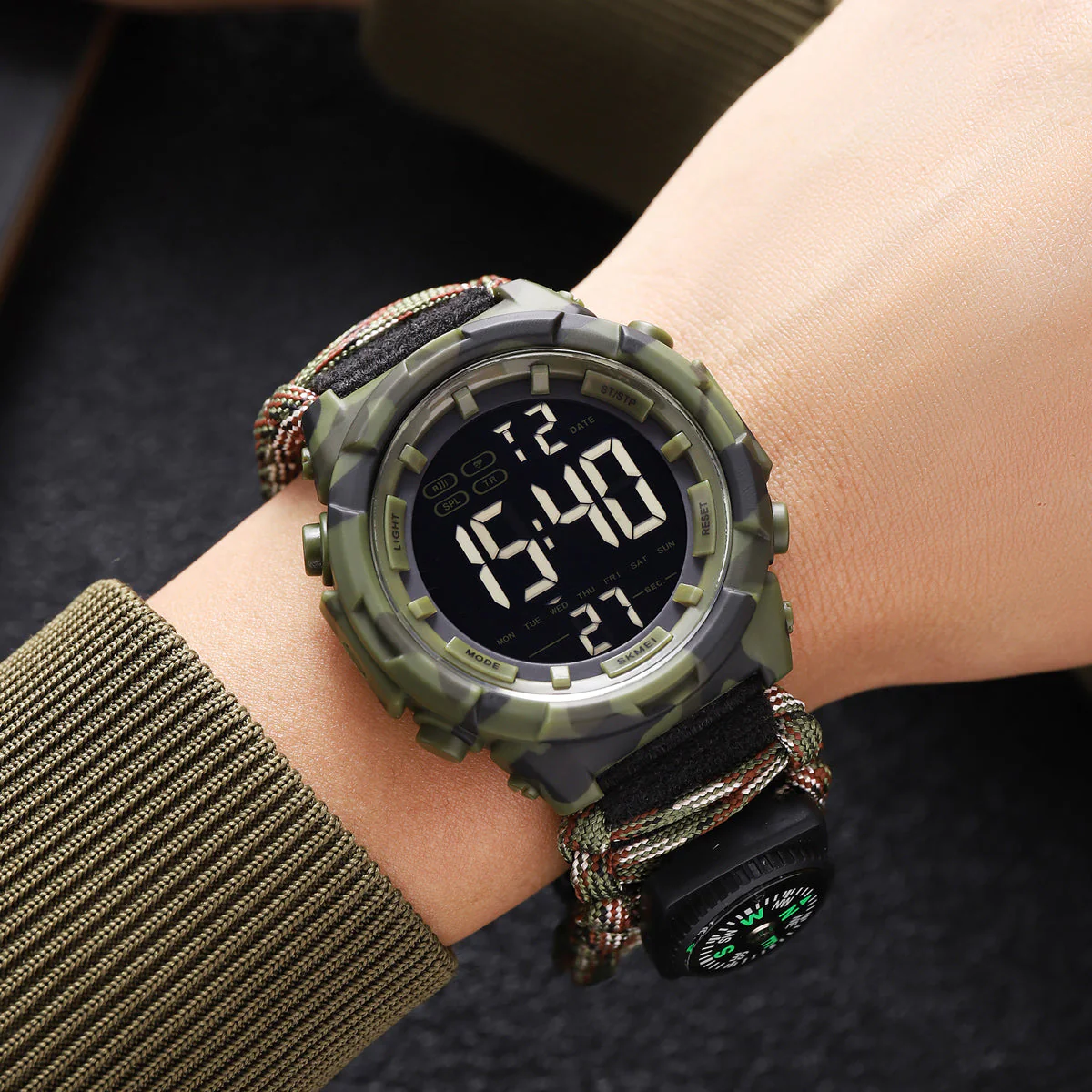 1845 Reloj Skmei para Hombre Pulsera de Tela - Image 3