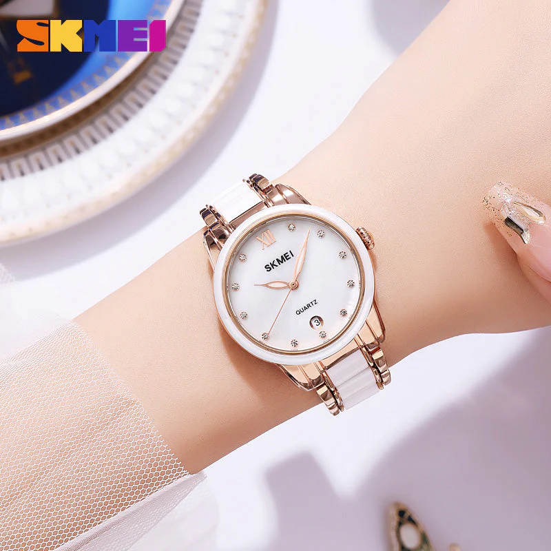 2175 Reloj Skmei para dama pulsera de metal - Image 7