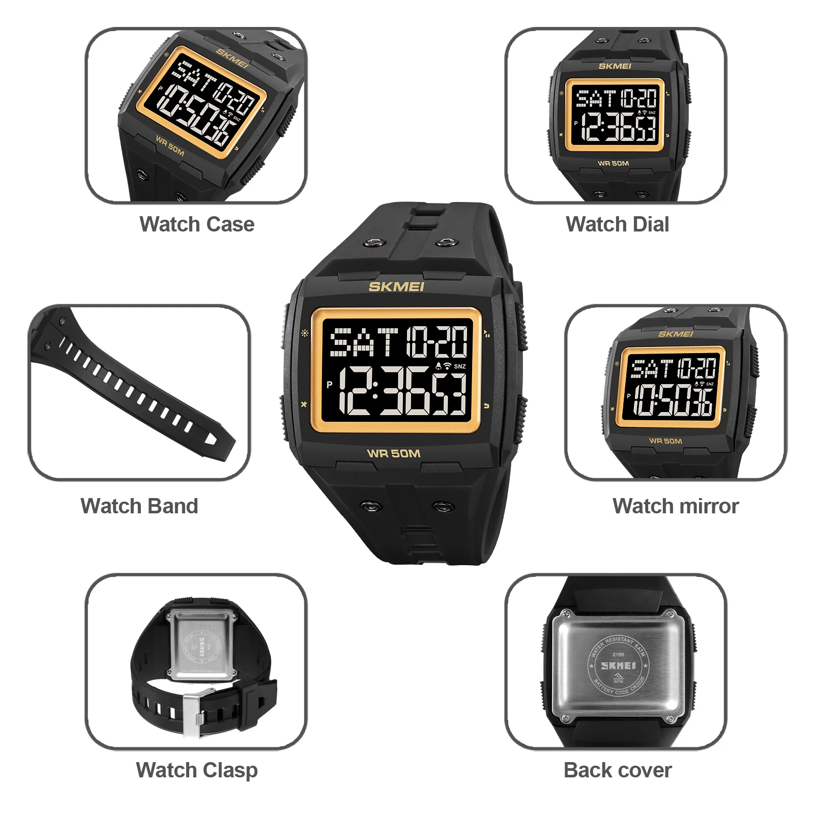 2186 Skmei reloj digital para caballero - Image 31