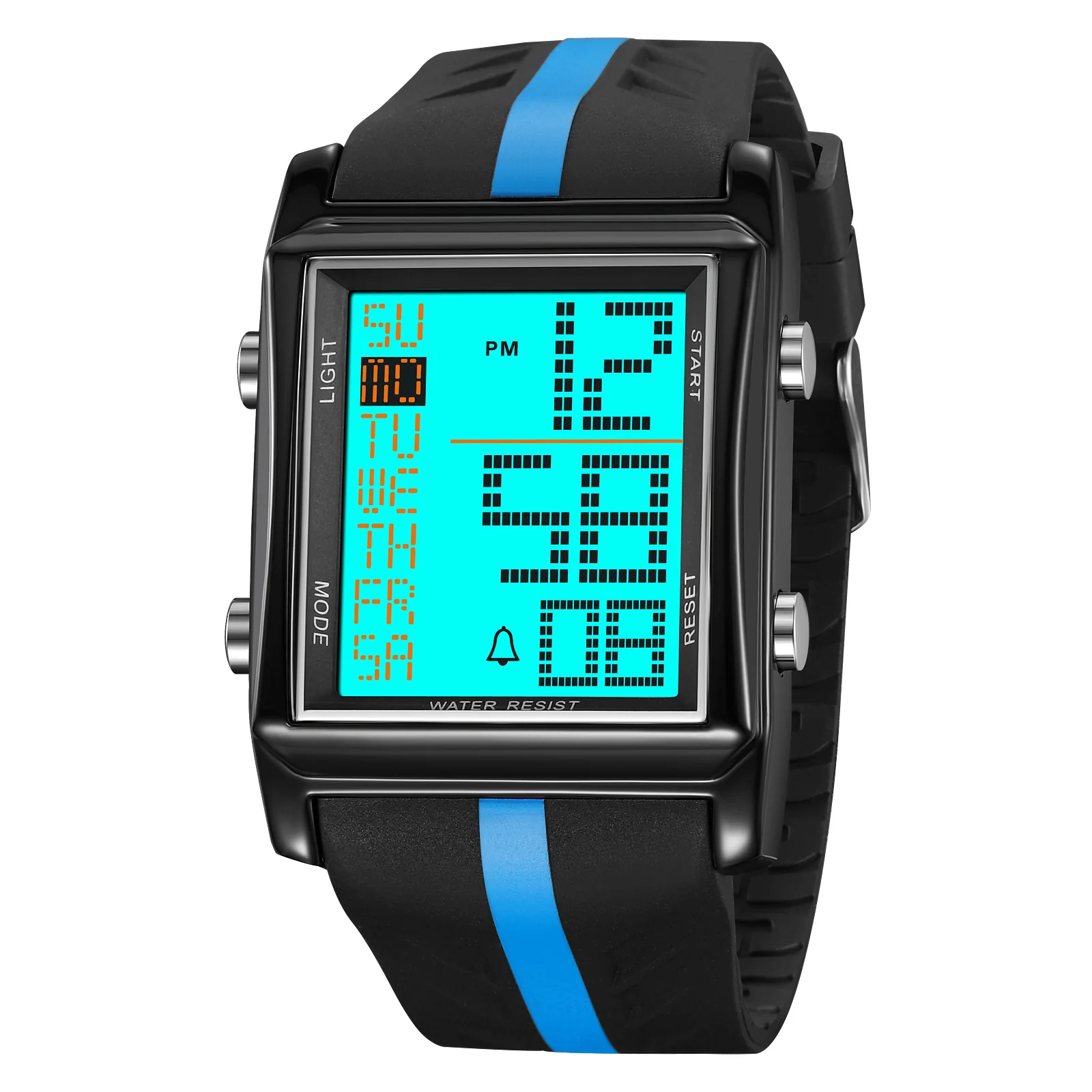 2207 Skmei reloj para caballero pulsera de caucho digital - Image 9