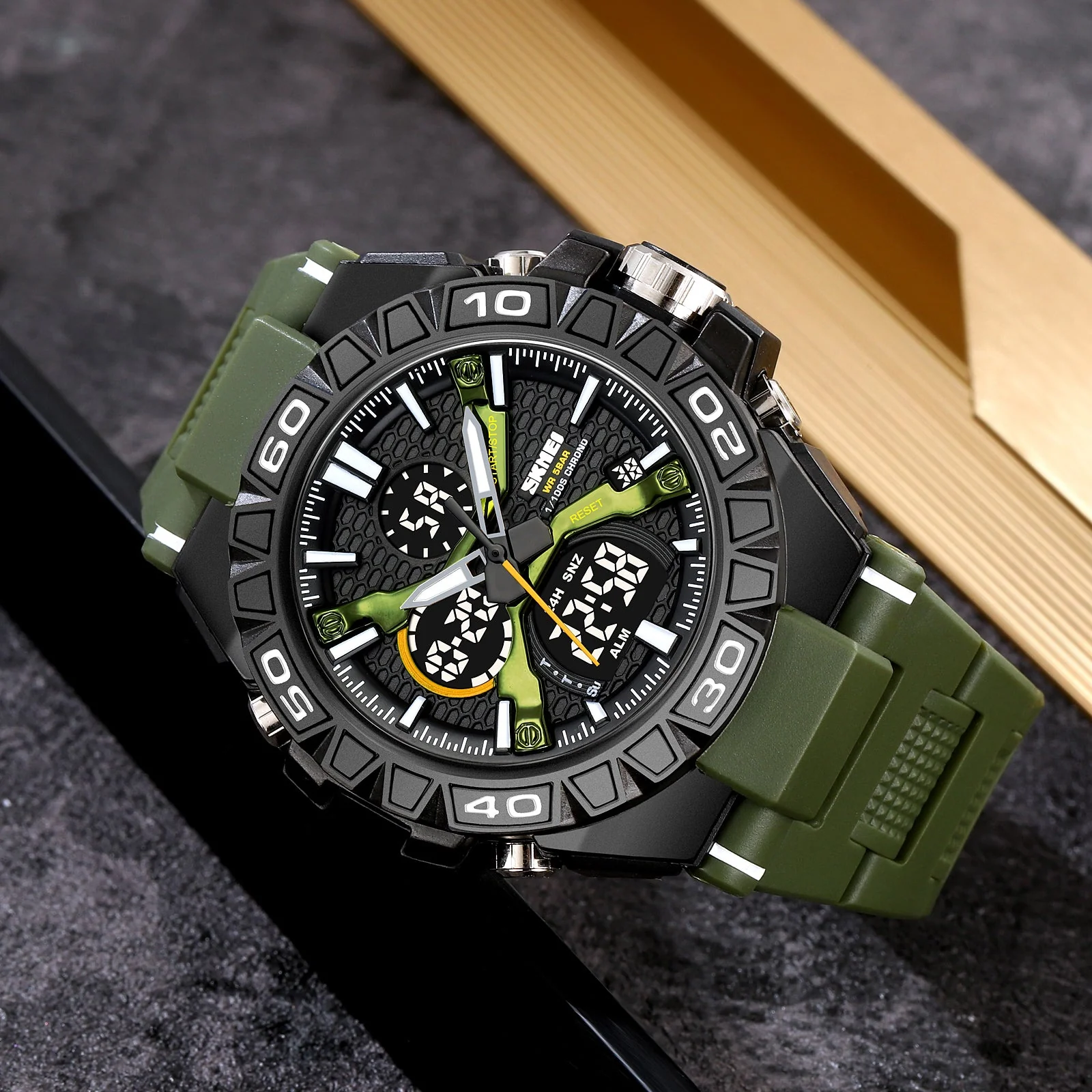 2220 Reloj Skmei pulsera de caucho para hombre - Image 3