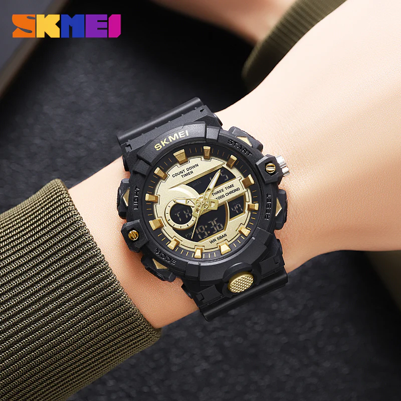 2225 Reloj Skmei para caballero pulsera de resina - Image 5