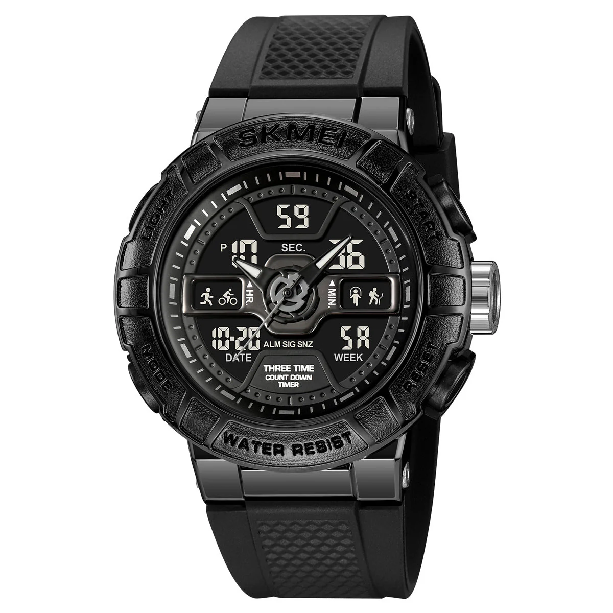 2227 Reloj Skmei deportivo para caballero pulsera de resina - Image 15