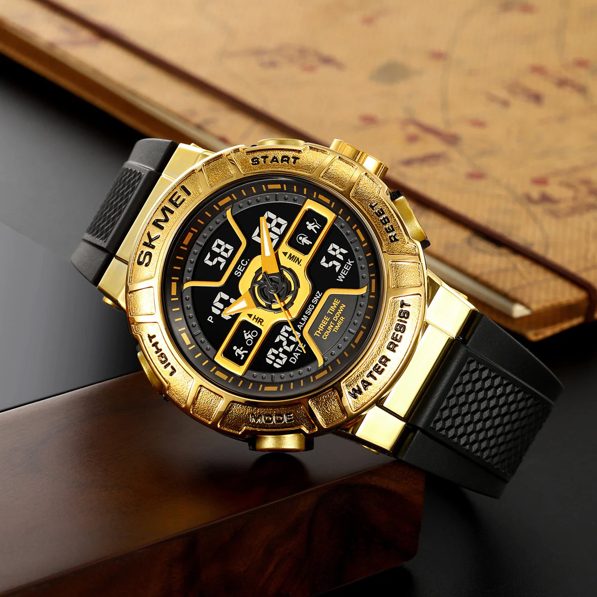 2227 Reloj Skmei deportivo para caballero pulsera de resina - Image 4