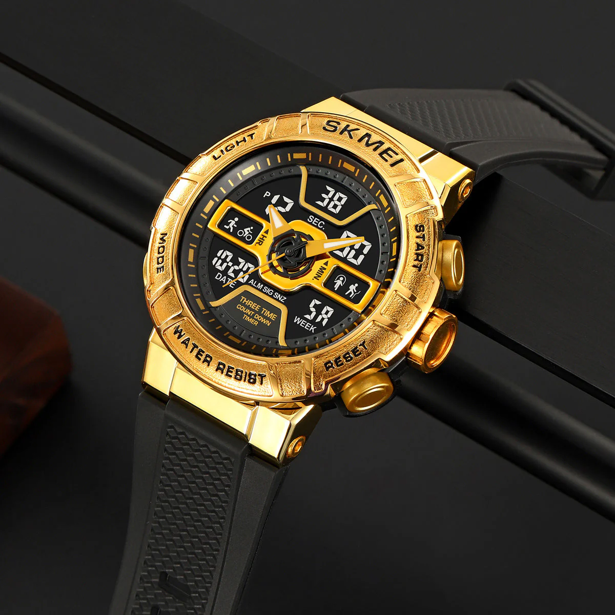 2227 Reloj Skmei deportivo para caballero pulsera de resina - Image 5