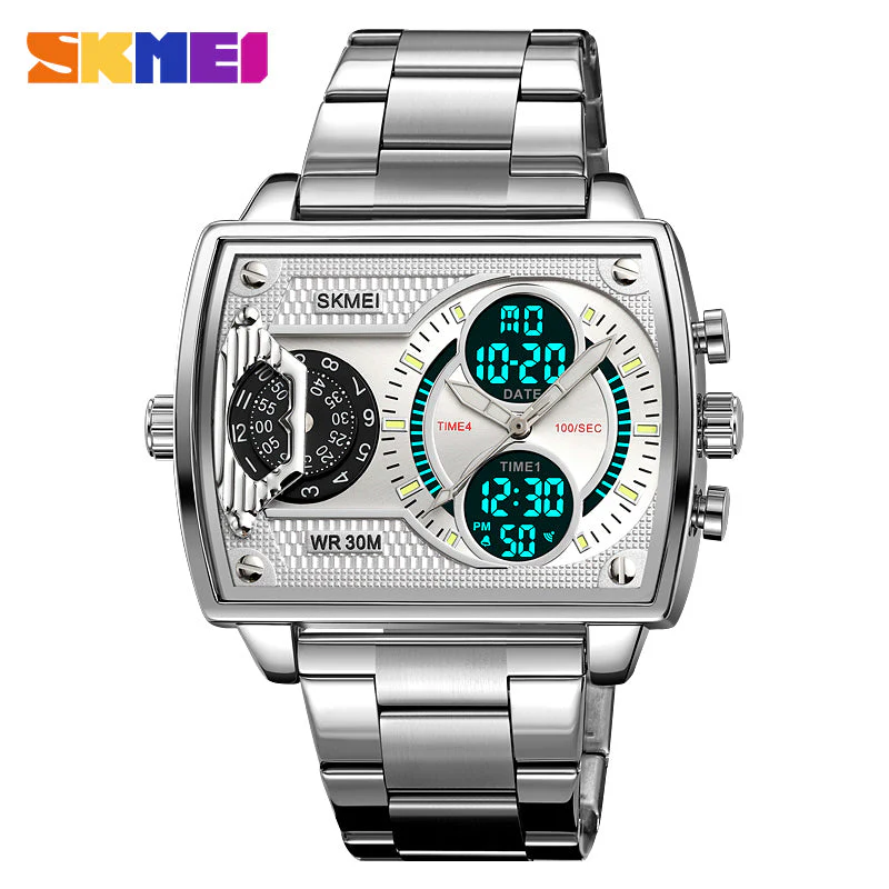 2229 Reloj Skmei para hombre pulsera de metal cuadrado - Image 10