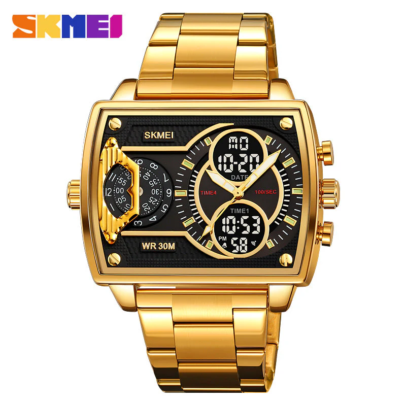 2229 Reloj Skmei para hombre pulsera de metal cuadrado - Image 13