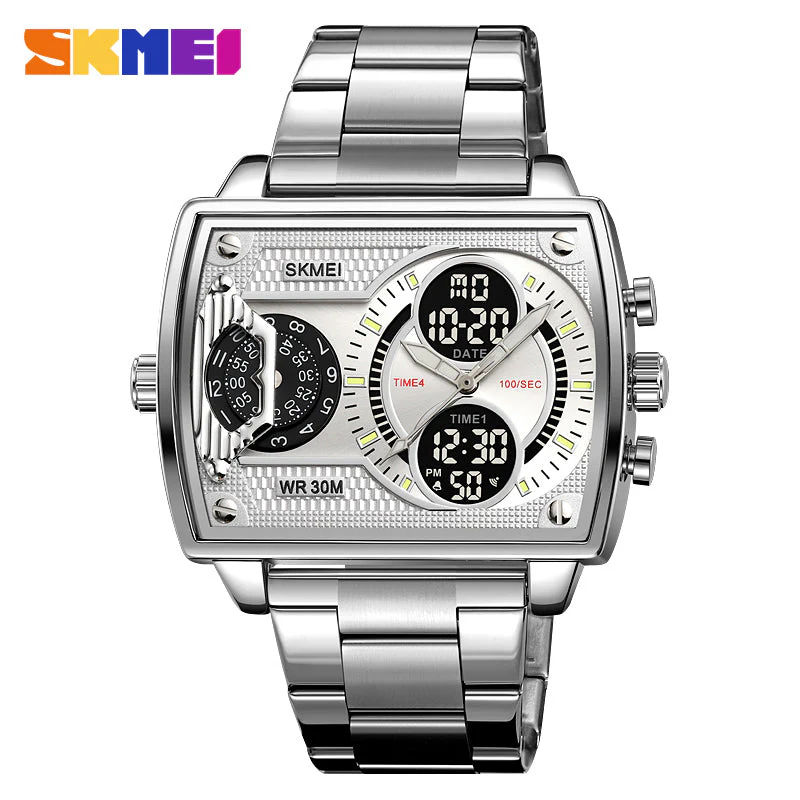 2229 Reloj Skmei para hombre pulsera de metal cuadrado - Image 14