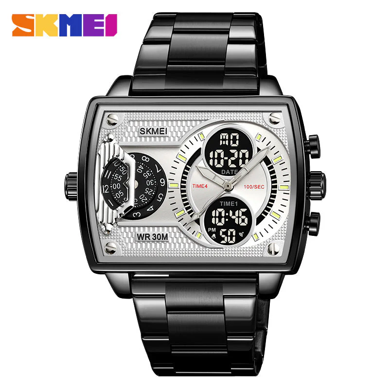 2229 Reloj Skmei para hombre pulsera de metal cuadrado - Image 15