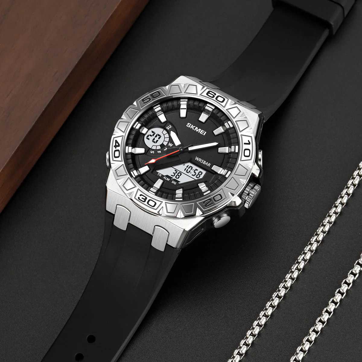 2276 Reloj Skmei deportivo para hombre pulsera de resina - Image 2