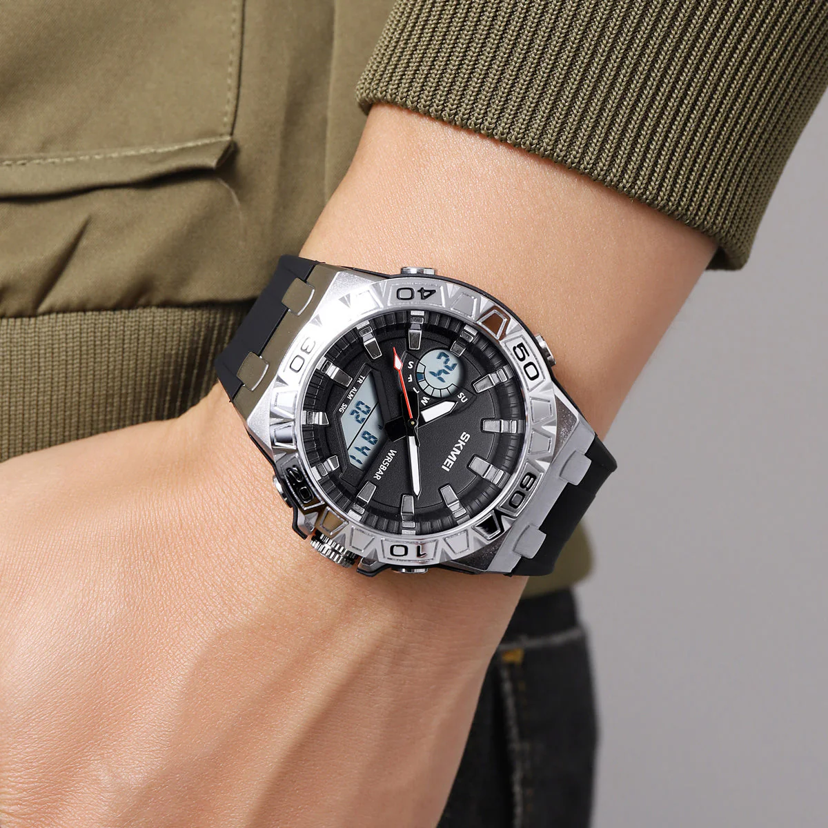 2276 Reloj Skmei deportivo para hombre pulsera de resina - Image 3
