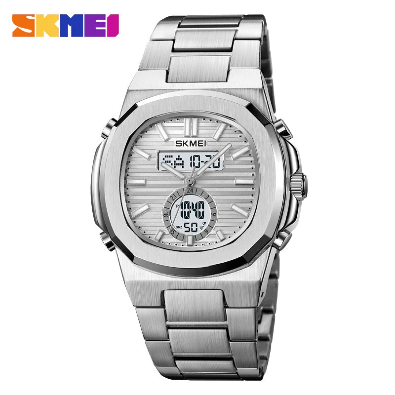 2279 Reloj Skmei para caballero pulsera de acero inoxidable - Image 9