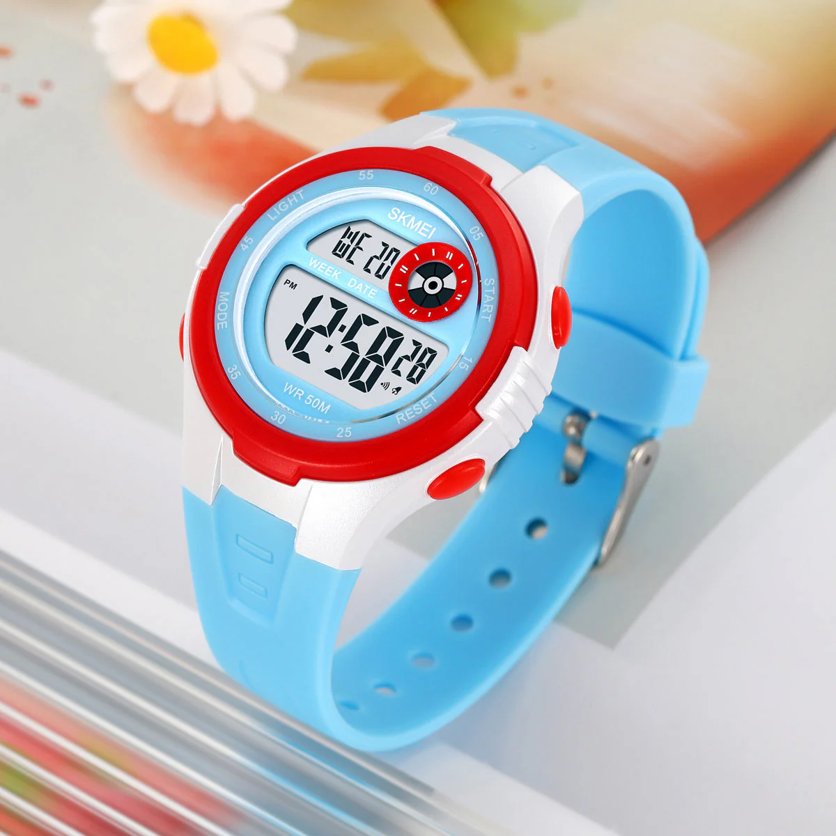 2280 Reloj Skmei para niños pulsera de resina digital - Image 14