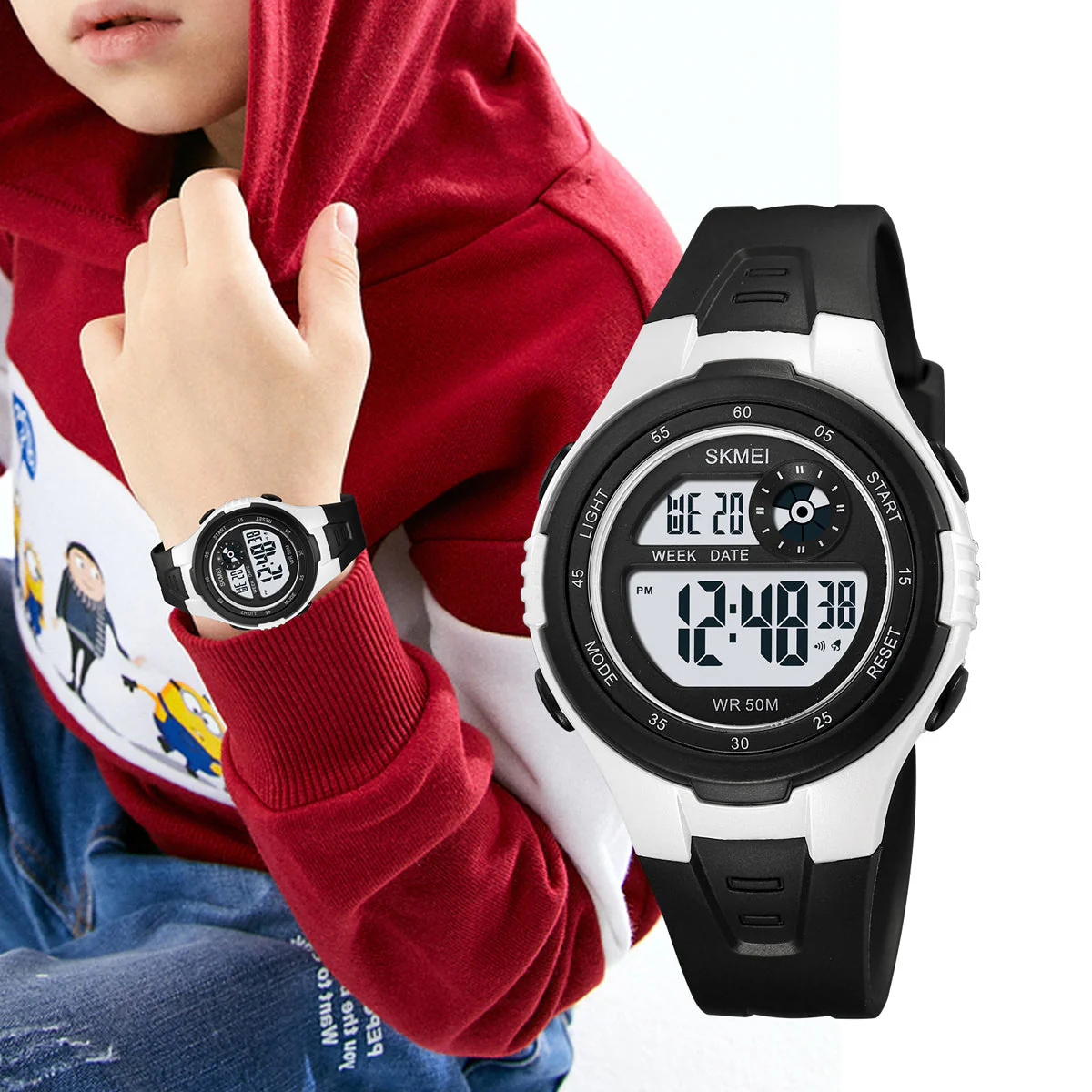 2280 Reloj Skmei para niños pulsera de resina digital - Image 18
