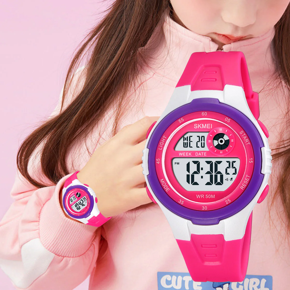2280 Reloj Skmei para niños pulsera de resina digital - Image 9