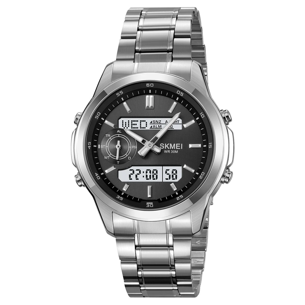 2284 Reloj skmei para hombre pulsera de metal - Image 12