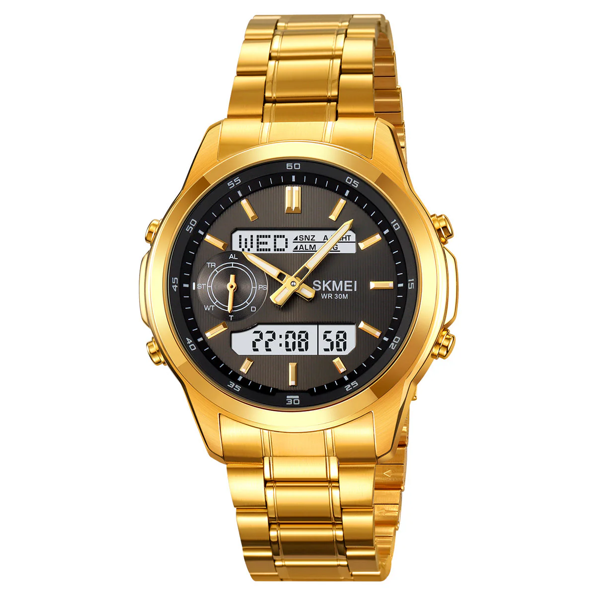 2284 Reloj skmei para hombre pulsera de metal - Image 2