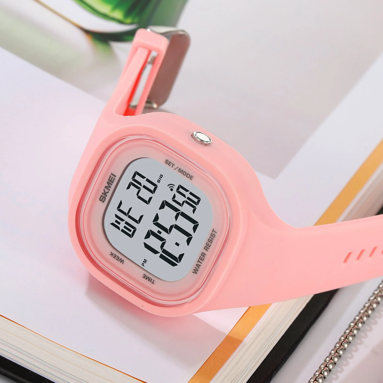 2290 Reloj Skmei para mujer pulsera de caucho - Image 12