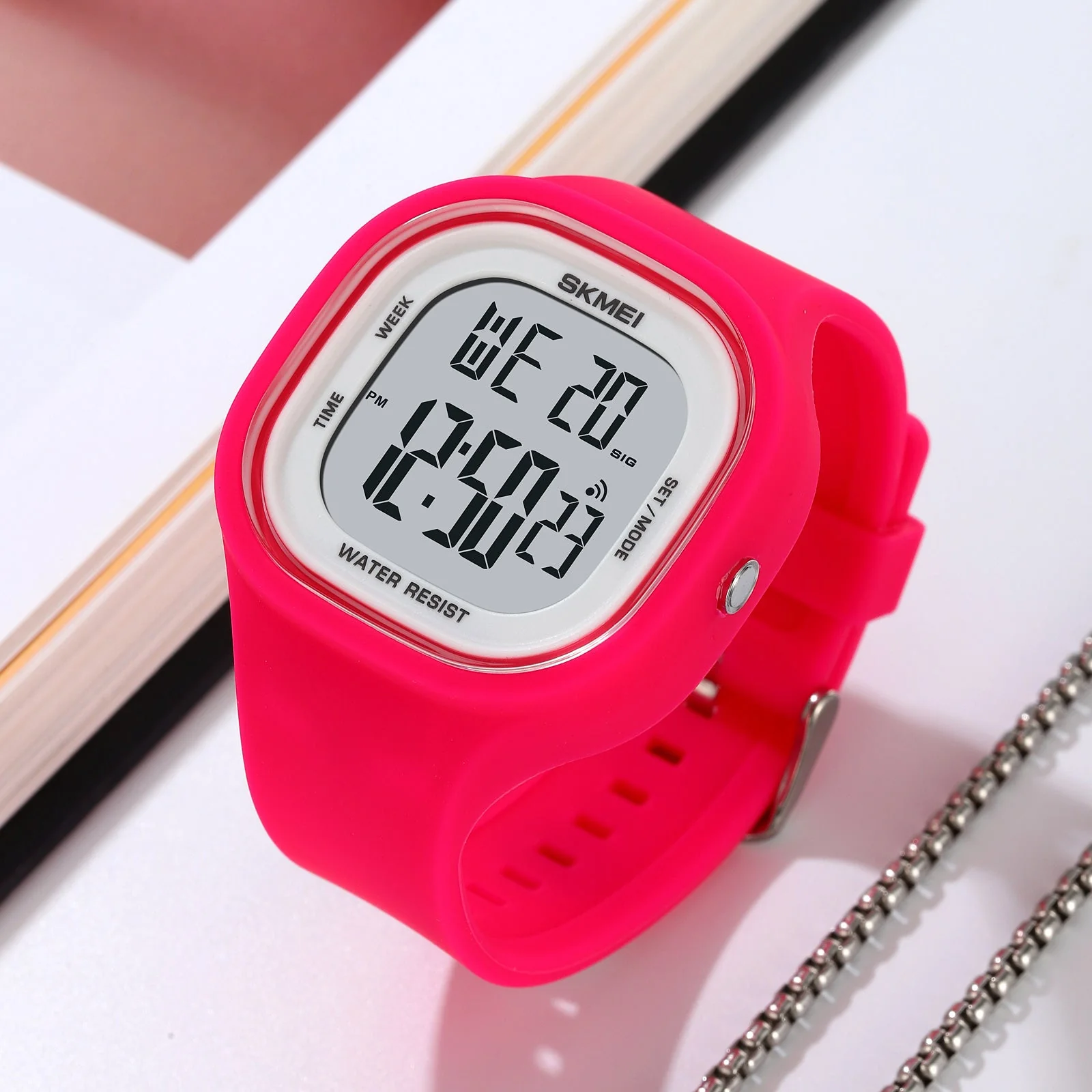 2290 Reloj Skmei para mujer pulsera de caucho - Image 18