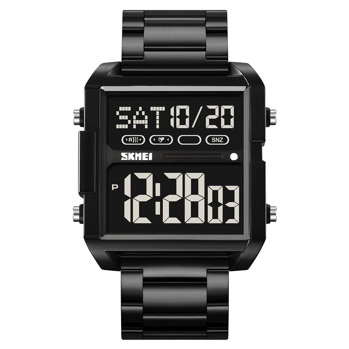 2299 Reloj Skmei para caballero pulsera de acero inoxidable digital - Image 17