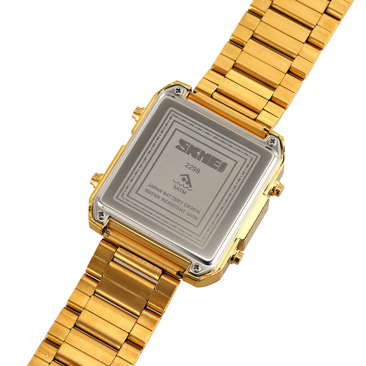 2299 Reloj Skmei para caballero pulsera de acero inoxidable digital - Image 8