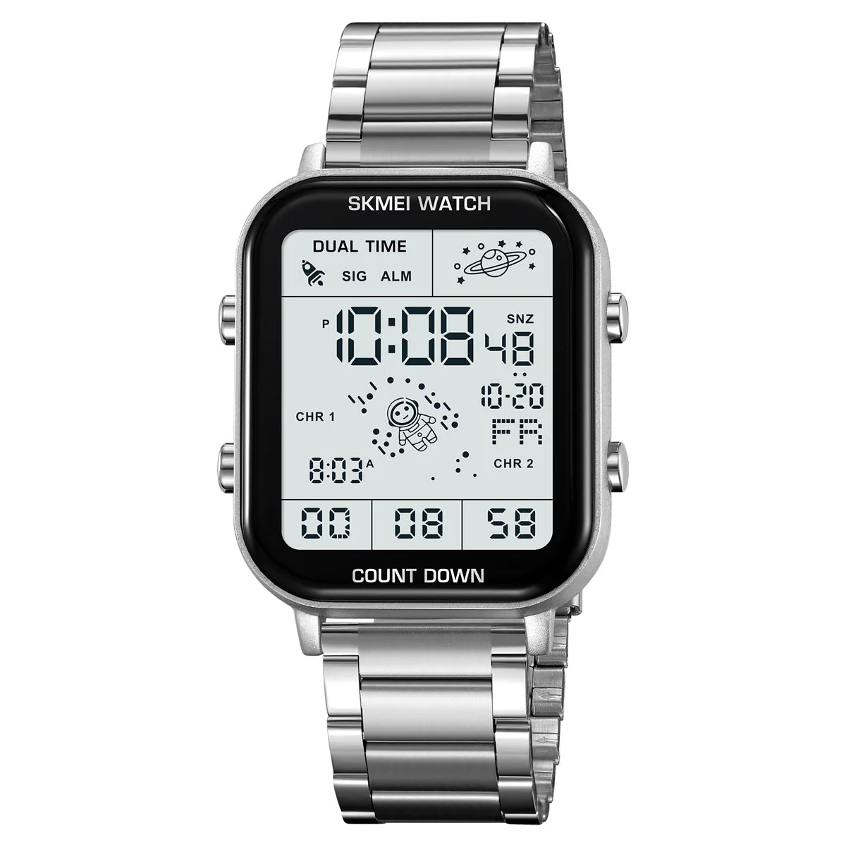 2301 Reloj Skmei para hombre digital pulsera de metal - Image 11