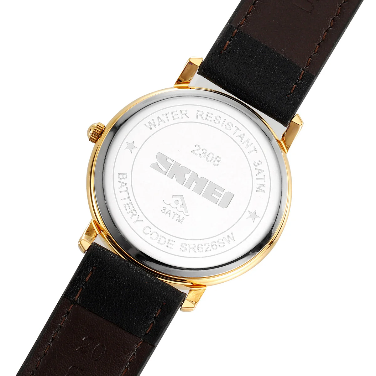 2308 Reloj Skmei para hombre pulsera de cuero redondo - Image 11