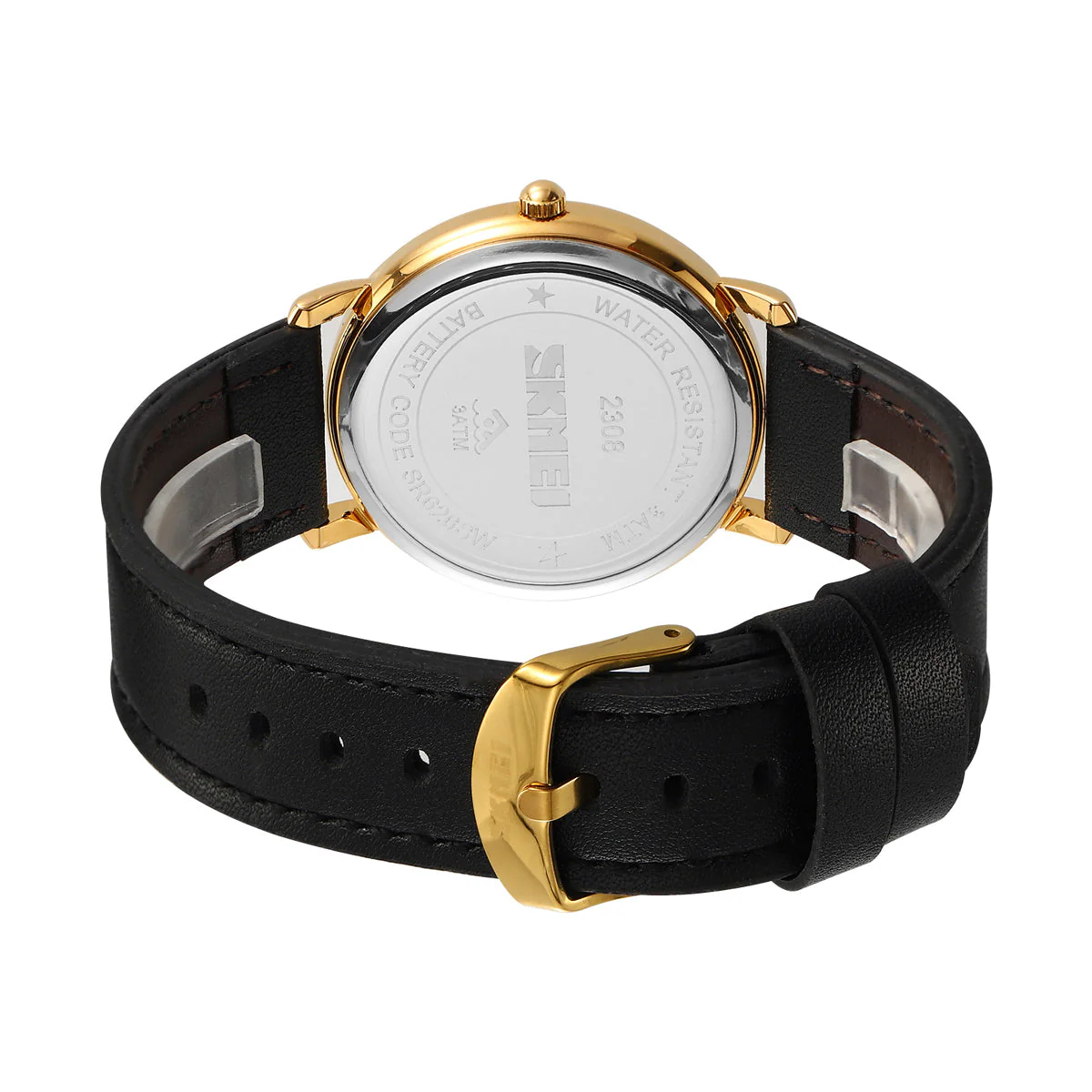 2308 Reloj Skmei para hombre pulsera de cuero redondo - Image 12