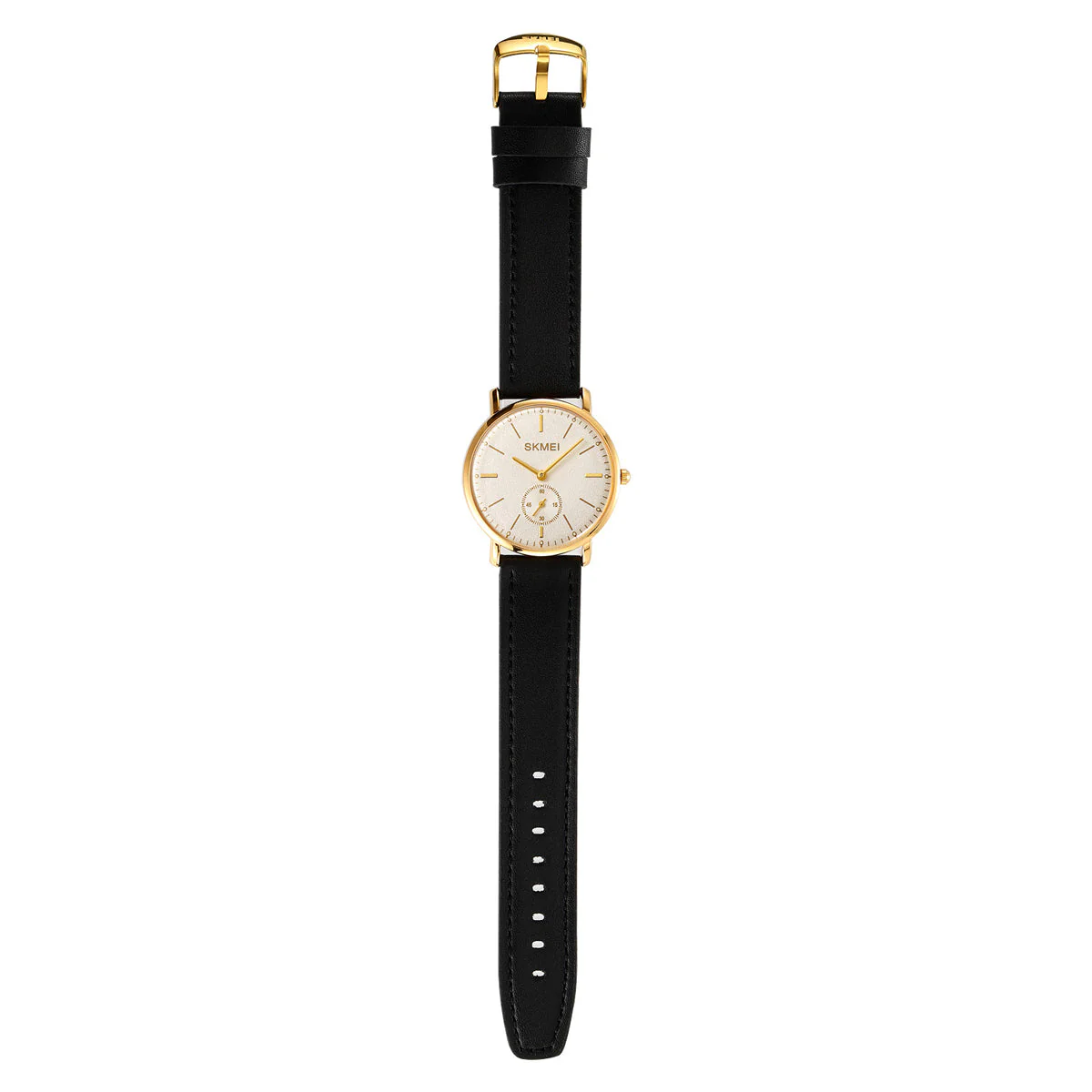 2308 Reloj Skmei para hombre pulsera de cuero redondo - Image 9