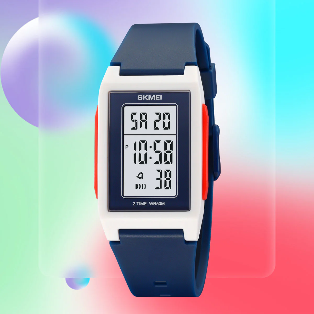 2321 Reloj Skmei para hombre pulsera de caucho - Image 2
