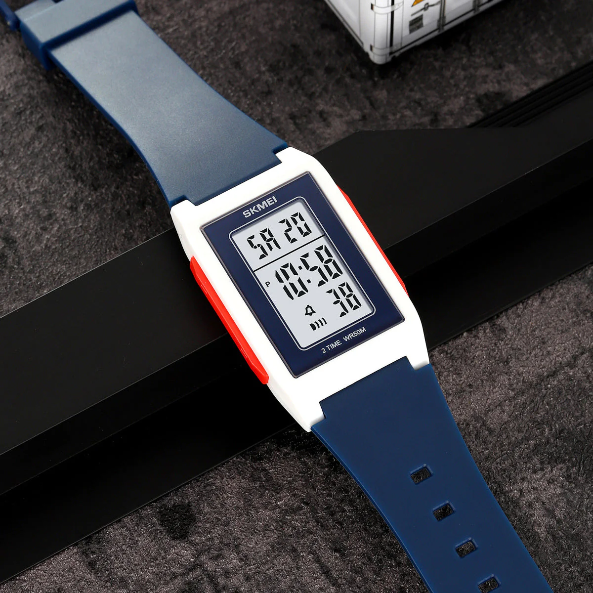 2321 Reloj Skmei para hombre pulsera de caucho - Image 4