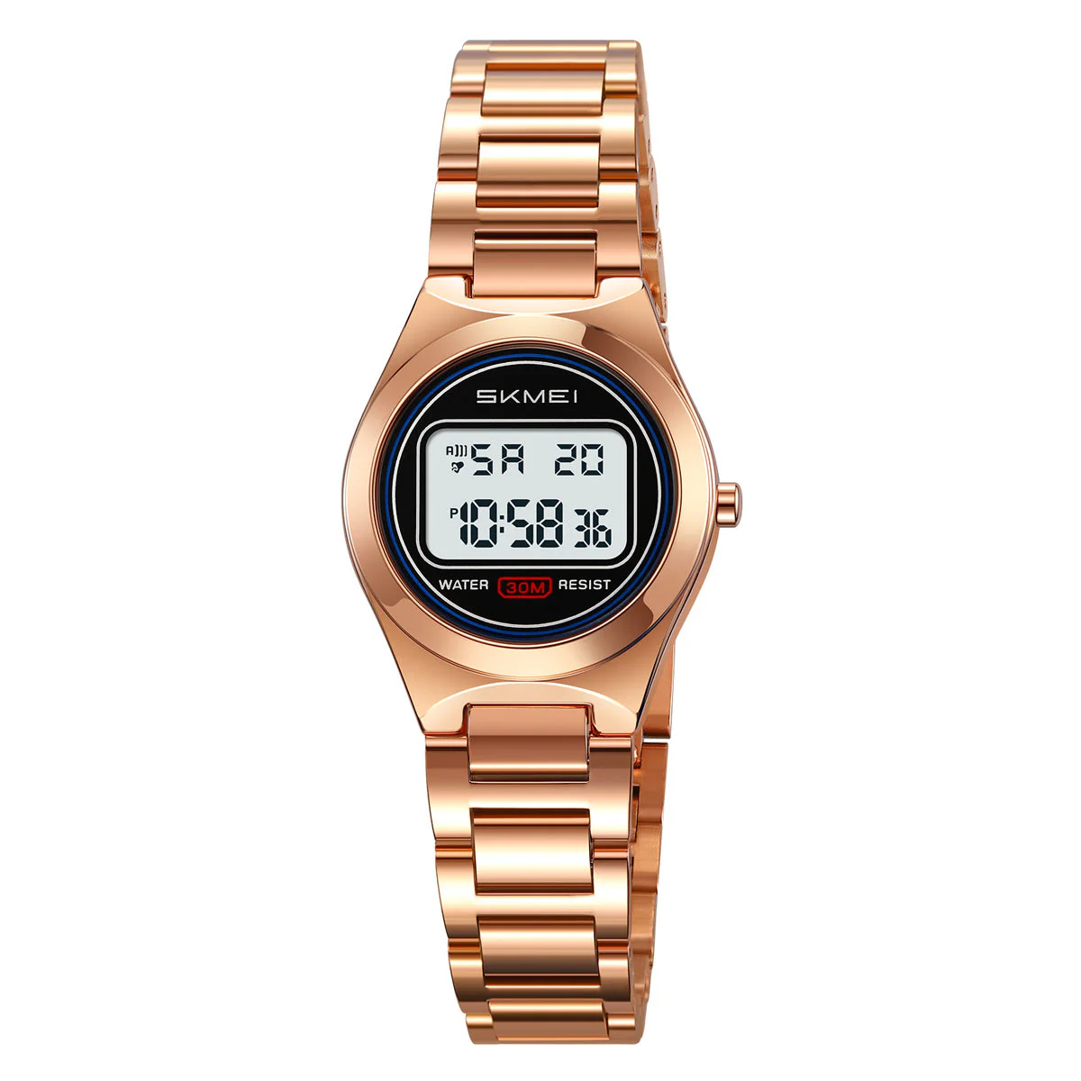 2334 Reloj Skmei para mujer pulsera de metal digital - Image 8