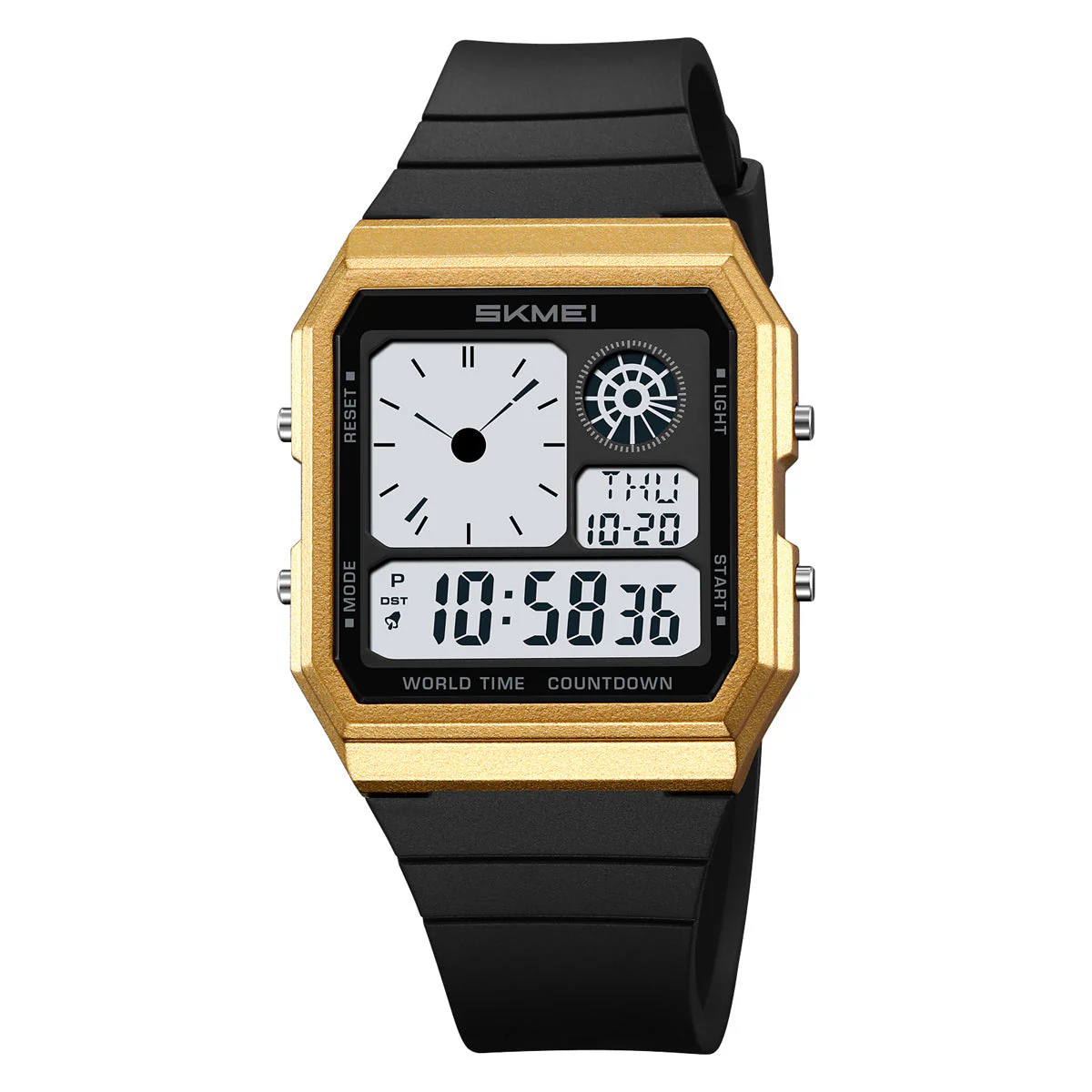 2347 Reloj para caballero pulsera de goma digital - Image 12