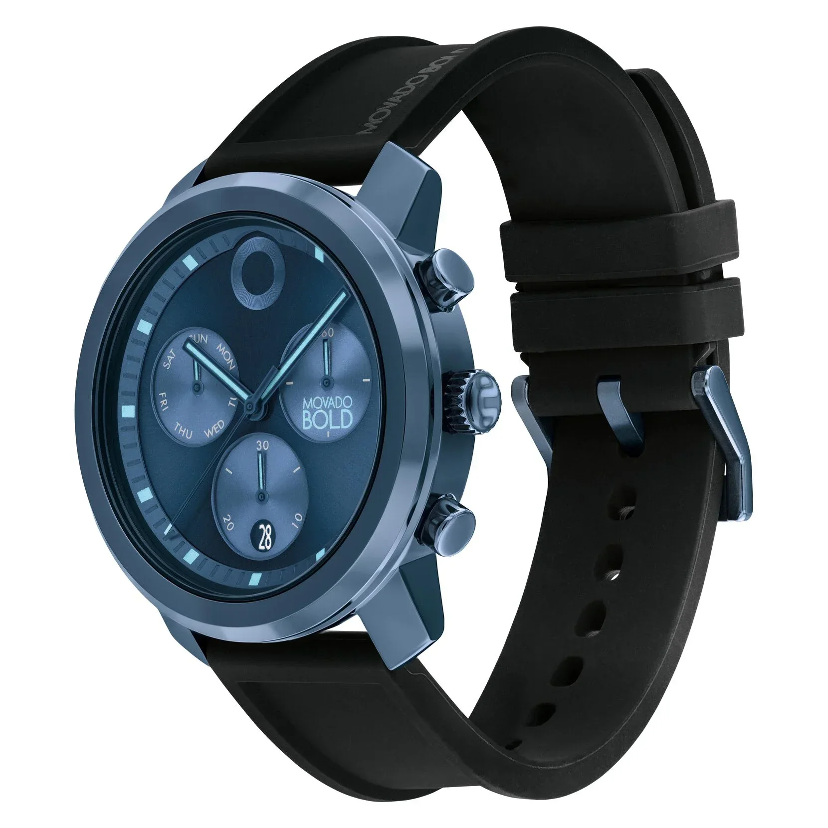 3601049 Reloj Movado Bold de hombre correa de caucho 44 mm - Image 3