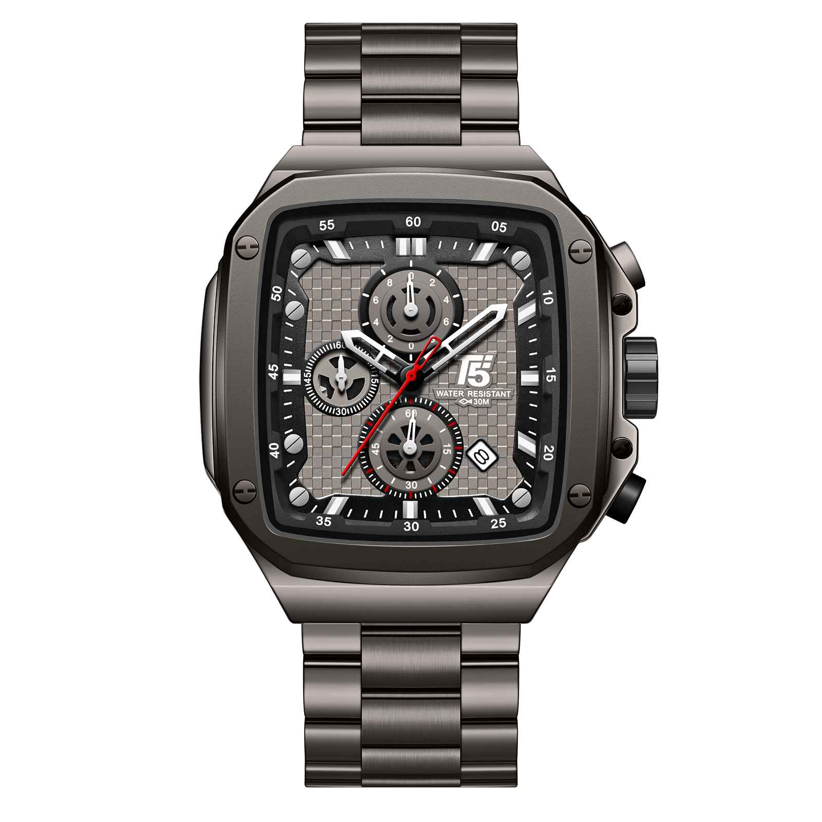 H4110G Reloj T5 para caballero pulsera de metal - Image 3