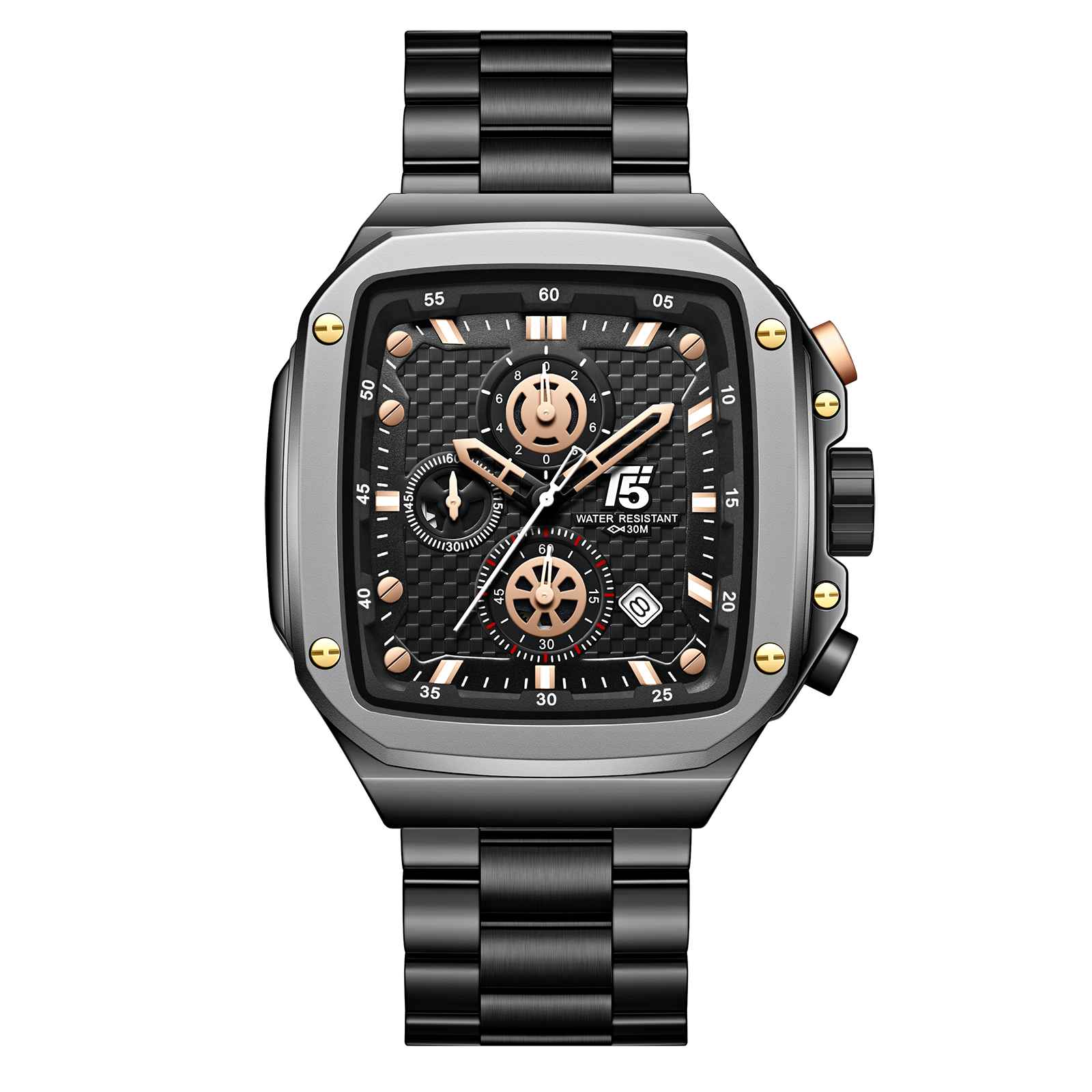 H4110G Reloj T5 para caballero pulsera de metal - Image 4