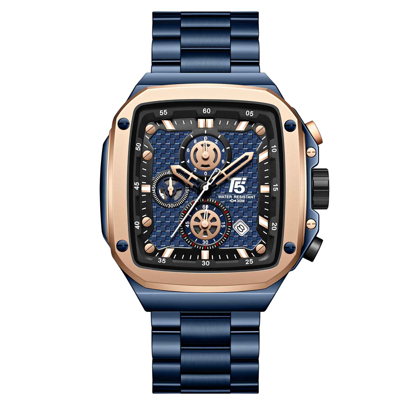 H4110G Reloj T5 para caballero pulsera de metal - Image 5
