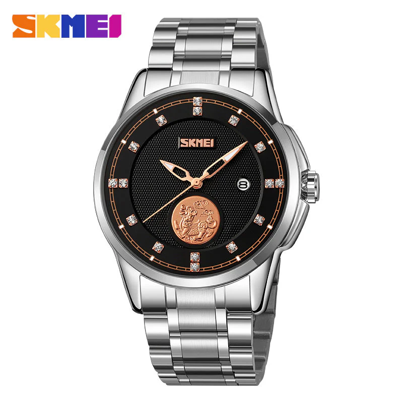 9321 Reloj Skmei para caballero pulsera de metal - Image 10