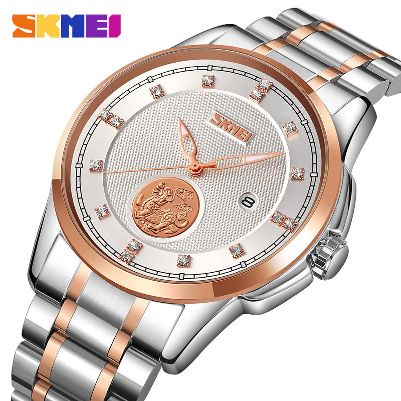9321 Reloj Skmei para caballero pulsera de metal - Image 3
