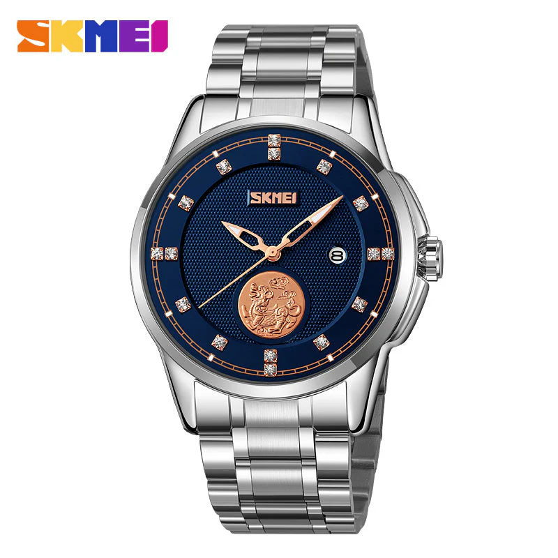 9321 Reloj Skmei para caballero pulsera de metal - Image 9