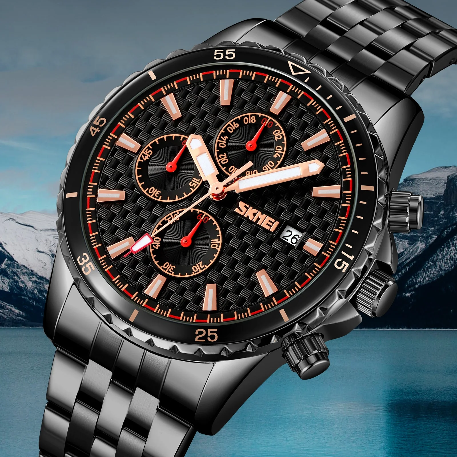 9334 Reloj SKMEI para hombre pulsera de metal - Image 2