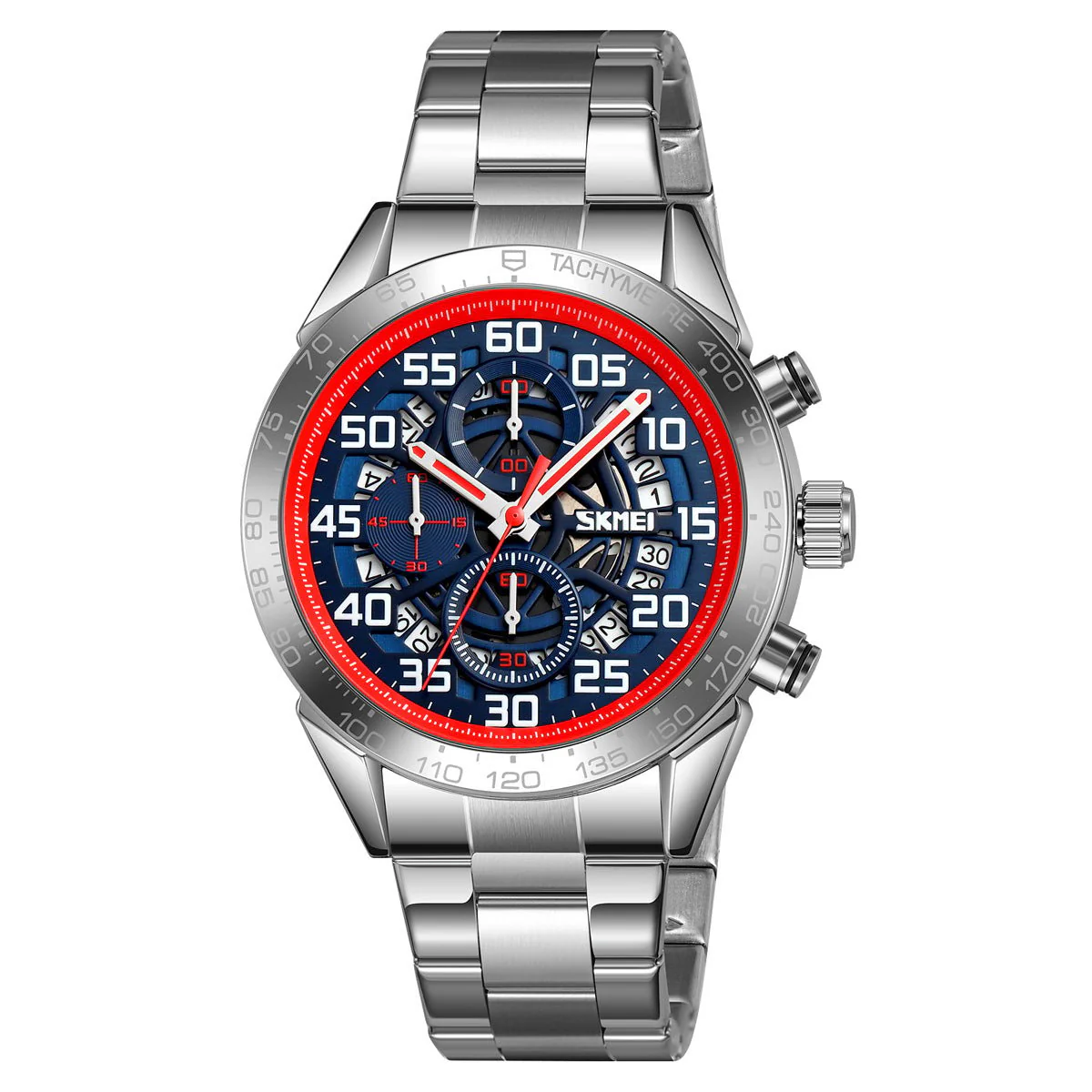 9338 Reloj Skmei para hombre pulsera de acero inoxidable - Image 15