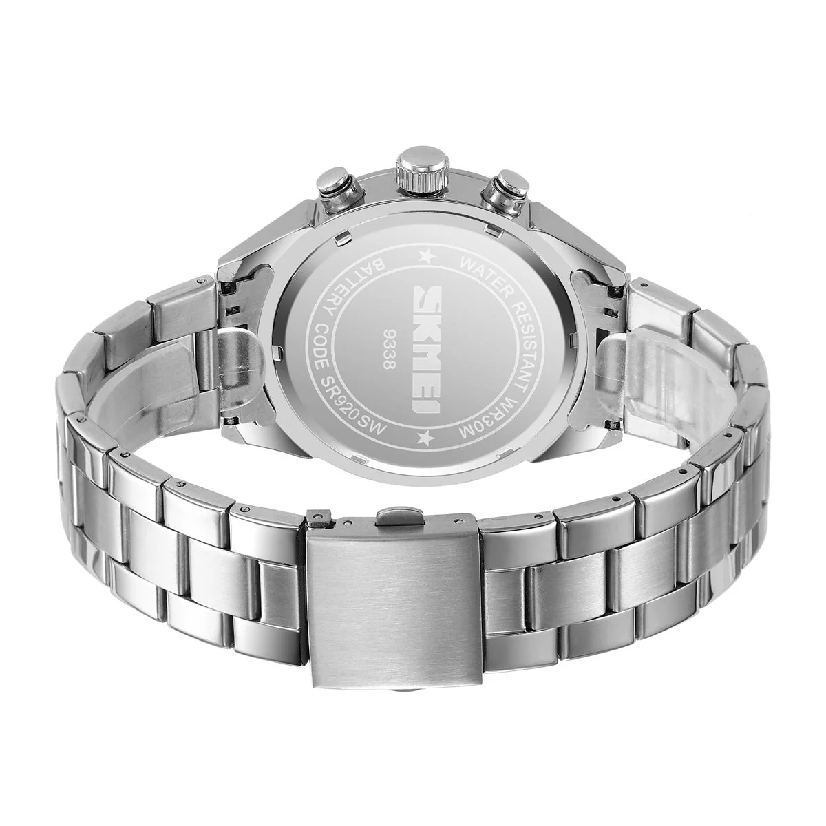 9338 Reloj Skmei para hombre pulsera de acero inoxidable - Image 5