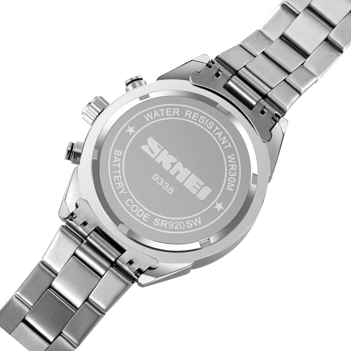 9338 Reloj Skmei para hombre pulsera de acero inoxidable - Image 6