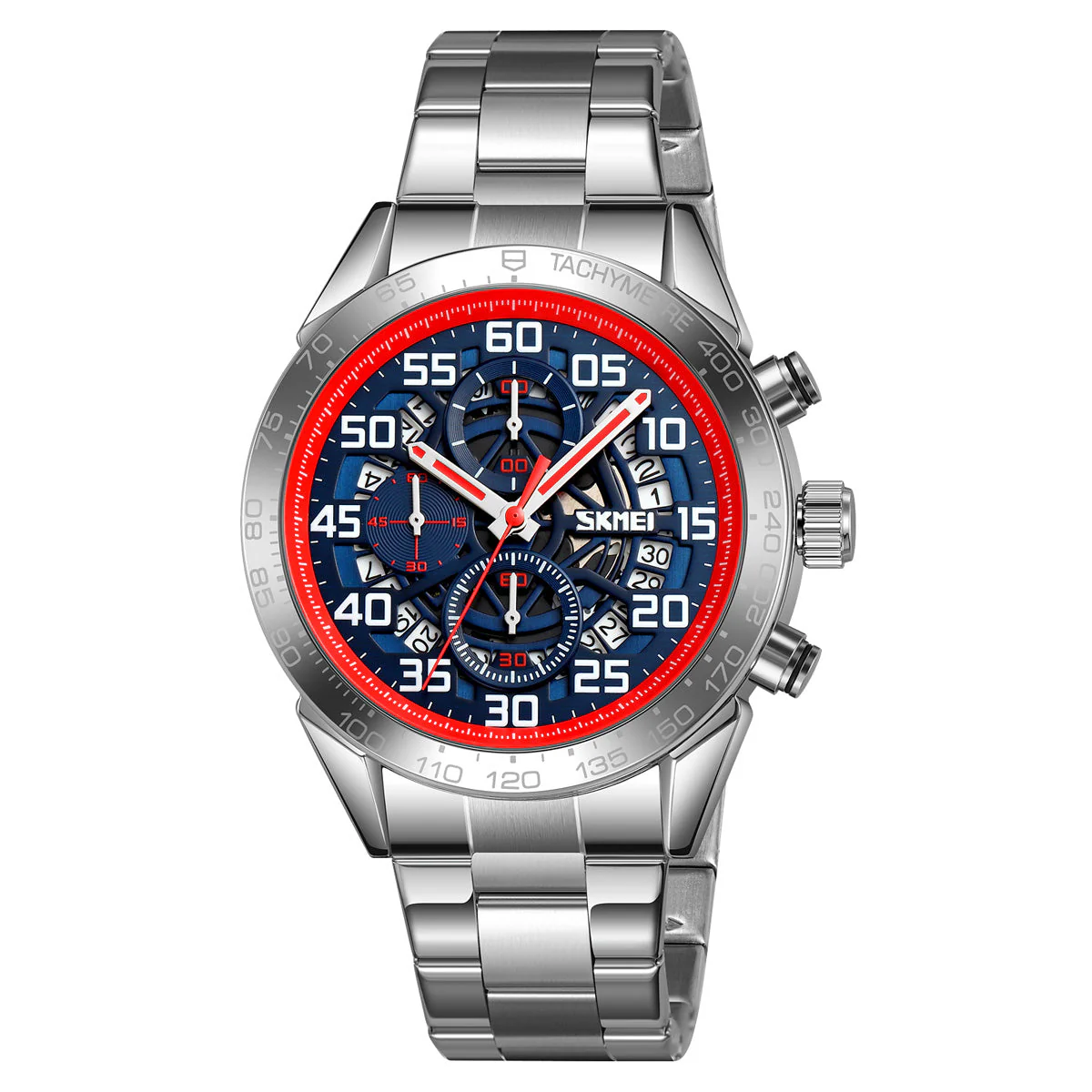 9338 Reloj Skmei para hombre pulsera de acero inoxidable - Image 8
