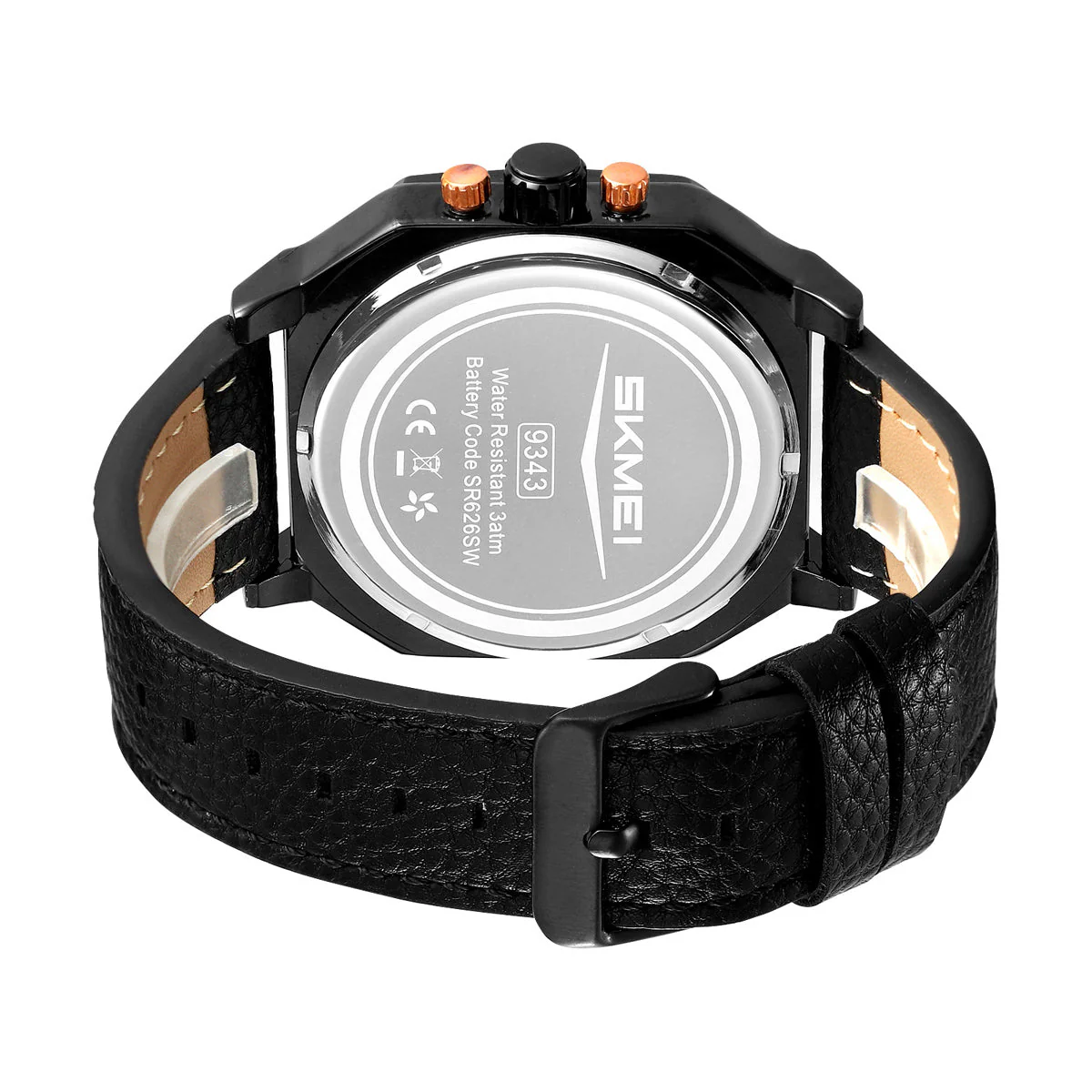 9343 Reloj Skmei para caballero pulsera de piel - Image 15