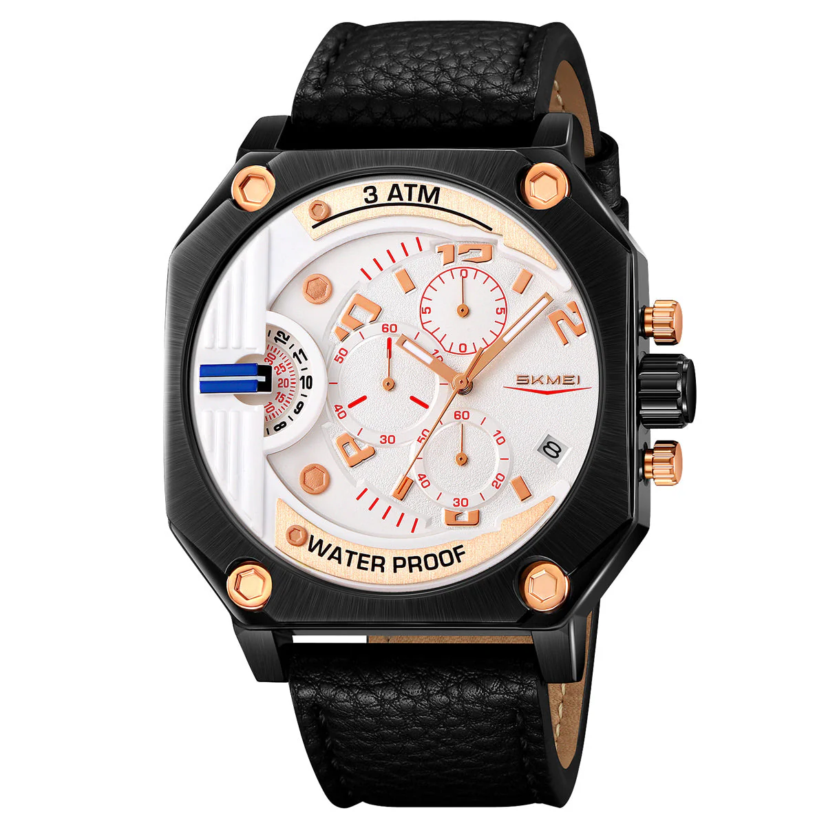 9343 Reloj Skmei para caballero pulsera de piel - Image 21