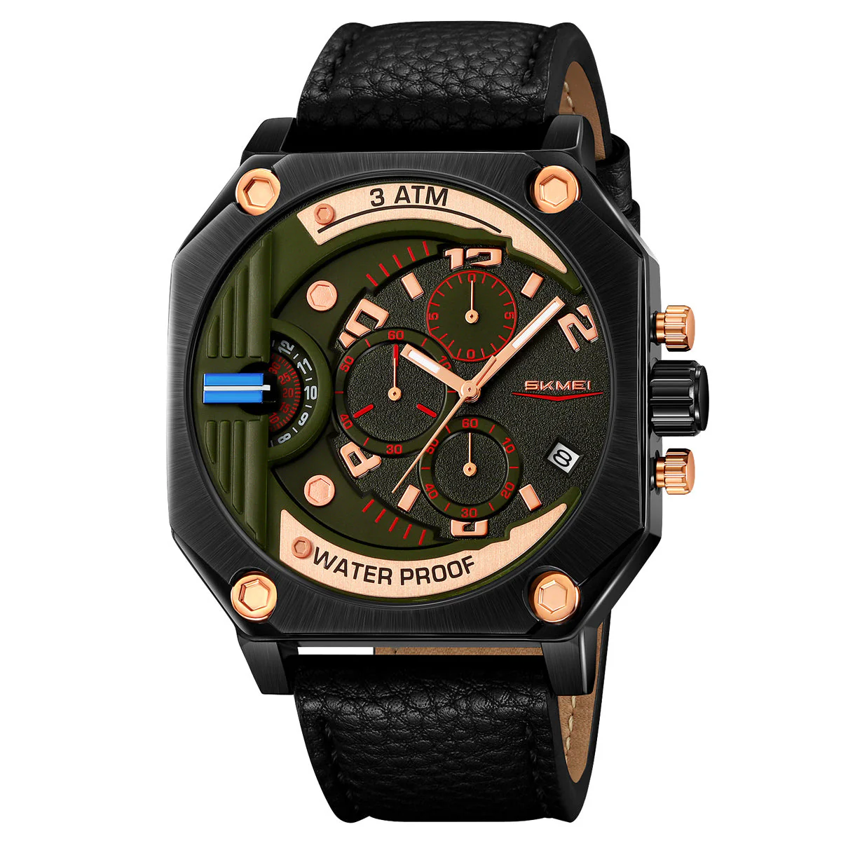 9343 Reloj Skmei para caballero pulsera de piel - Image 22